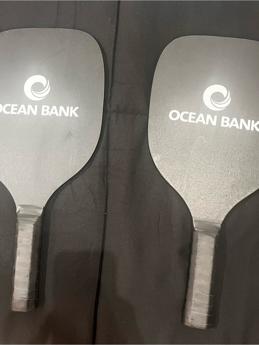 Ocean Bank Branded Black Paddle/Racket (Pair)